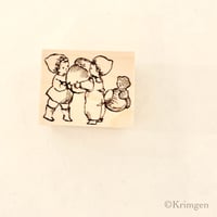 No. 258 "Carrying Acorn" rubber stamp