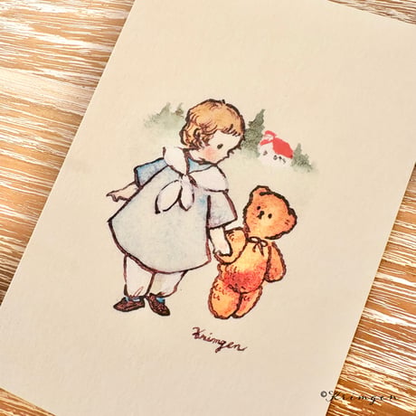 25K-30: "Light Blue Dress" postcard