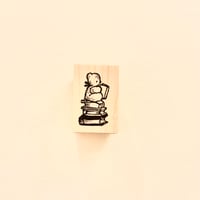 No.250: Bear on Books stamp（本の上のくまハンコ）