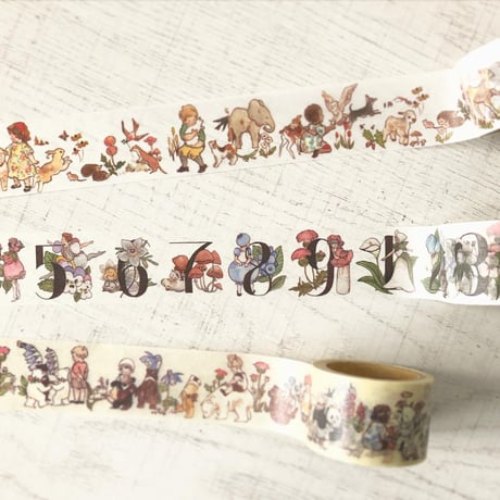 Flowers & Numbers マスキングテープ