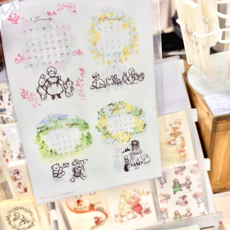 2025 calendar - sticker type- ステッカーカレンダー2025
