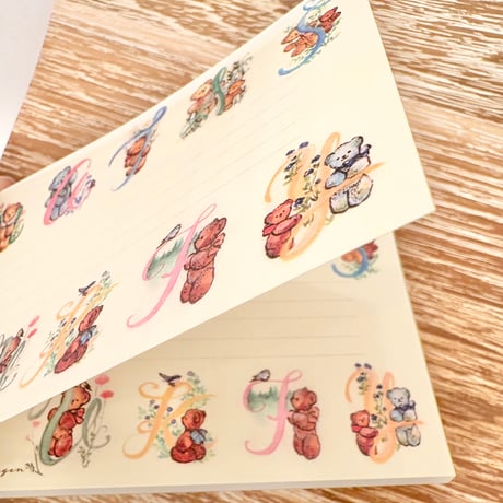 "Alphabet Bears"  memo pad メモ帳