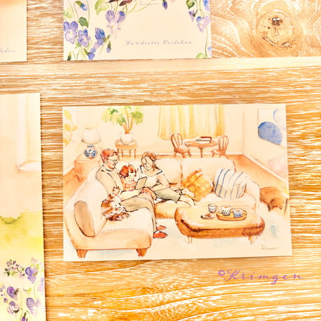 26K-17: "Family" postcard（「家族」ポストカード）