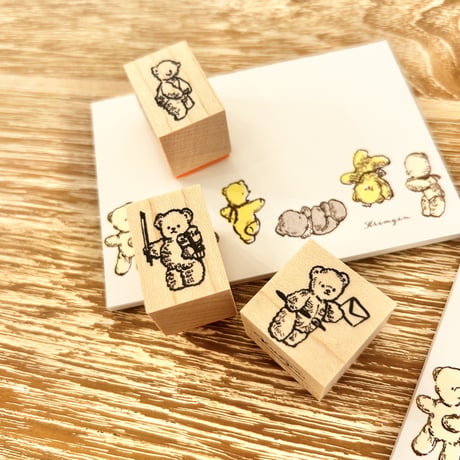 No.223: Bear (Letter and Pen) 手紙とペンを持つくま ハンコ