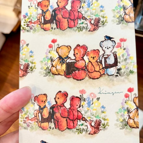 Bears in Flowers ポストカード