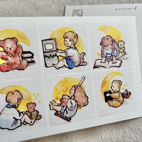 月の小さな絵　ポストカード  (Moon small paintings)