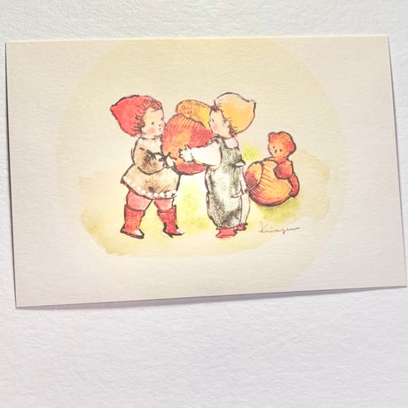 24K-47: "Carrying Acorns" postcard