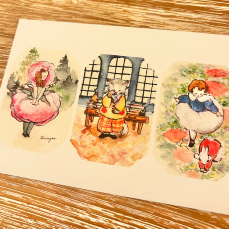 24K-25: "The Cat's Office" postcard  （猫の事務所ポストカード）