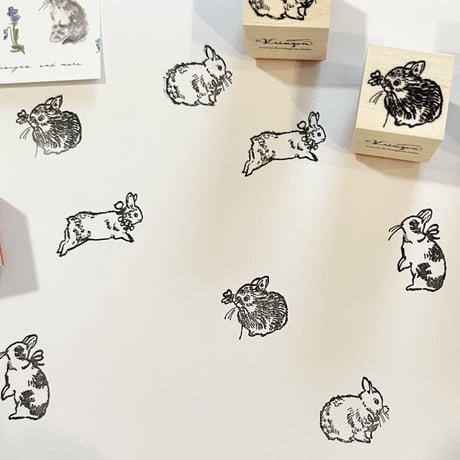 No.178:Standing Bunny (立っているうさぎ）ハンコ