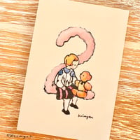 25K-25: "2 + Boy" postcard