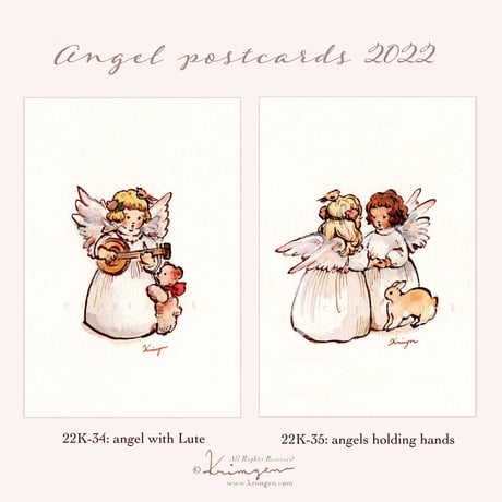 Angel Holding Hands ポストカード