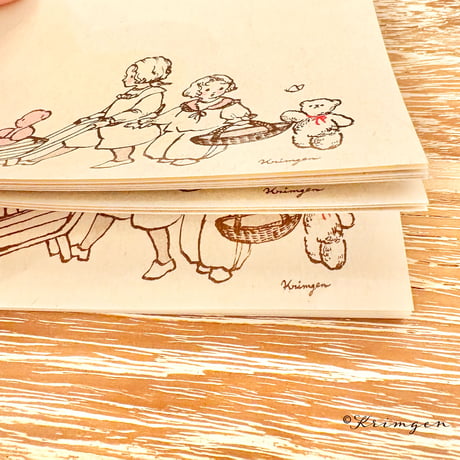 "Going to Market"  retro memo pad  レトロメモ帳