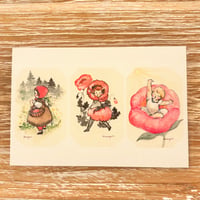 24K-18: Little Red, Tekla, Thumbelina postcard