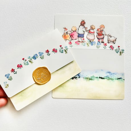 Message Card & Sealing Sticker Set (Children) *終売予定