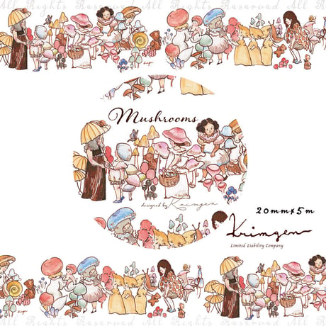 Mushrooms マスキングテープ