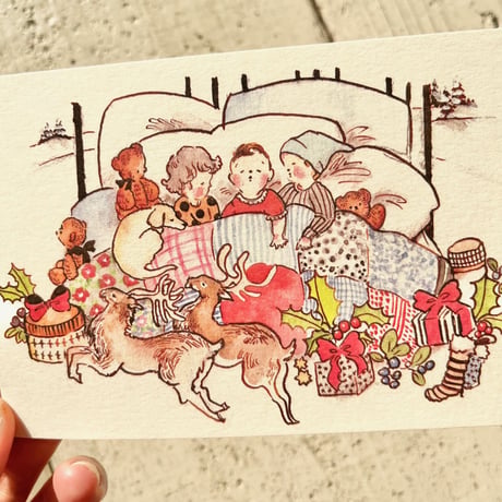 Christmas Night for Three Children ポストカード