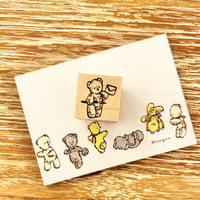 No.223: Bear (Letter and Pen) 手紙とペンを持つくま ハンコ