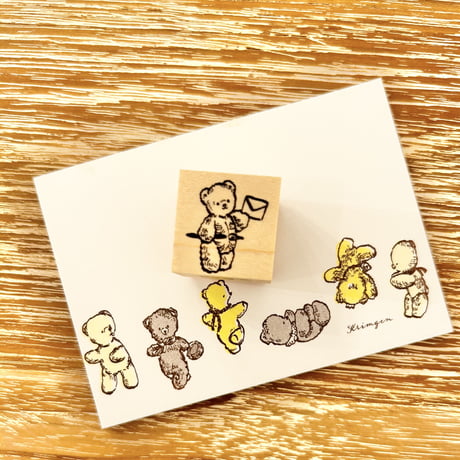 No.223: Bear (Letter and Pen) 手紙とペンを持つくま ハンコ