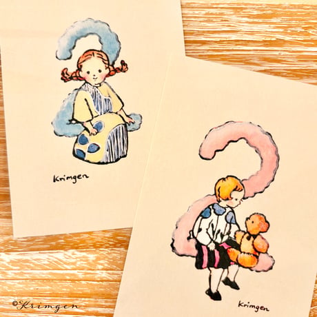 25K-25: "2 + Boy" postcard