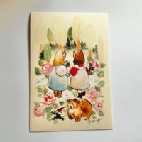 24K-16: Snow White and Rose Red postcard