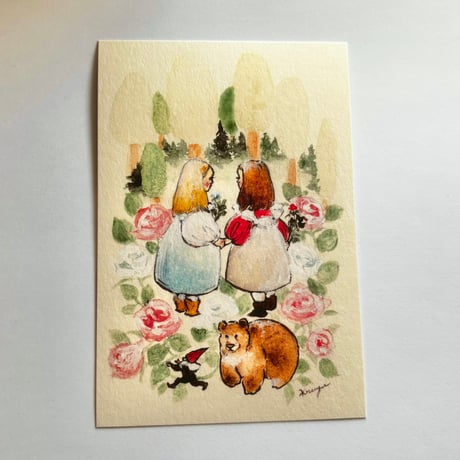 24K-16: Snow White and Rose Red postcard