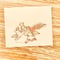 \"Squirrel\"  memo pad  (走るリス メモ帳）