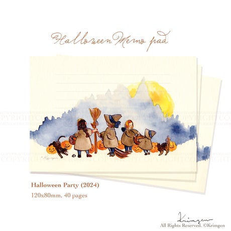 "Halloween Party" memo pad  ハロウィンパーティメモ帳