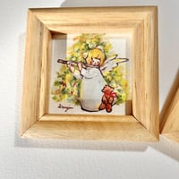小さなプリント額 " 天使とツリー (Angel and Tree)"