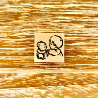 No.212: Child and Bear (scarf)  ハンコ