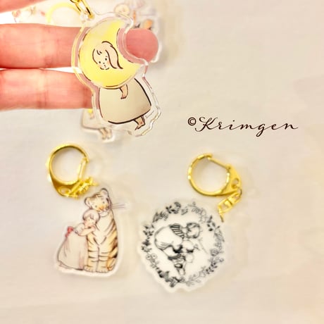 アクリルキーホルダー「月の子」(Acrylic Charm)