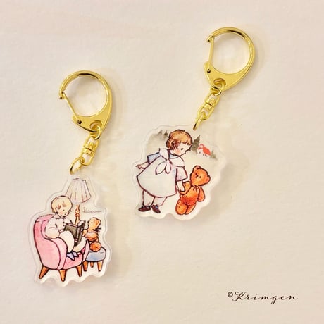 アクリルキーホルダー「水色のドレス」(Acrylic Charm)