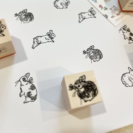 No.178:Standing Bunny (立っているうさぎ）ハンコ