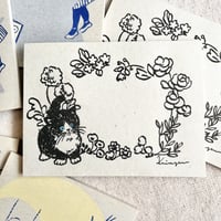 タキシード猫レトロメモ帳  (Black and White Cat)