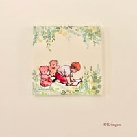 "Reading Book with Bears " memo pad  くまたちと本を読むメモ帳