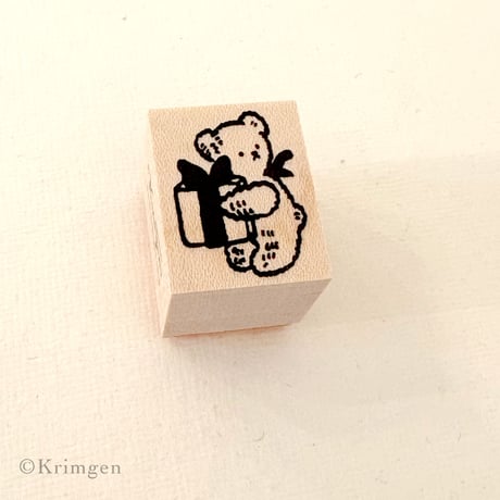 No.280: "Bear with Gift Box" Stamp （くまとギフトボックス ハンコ）