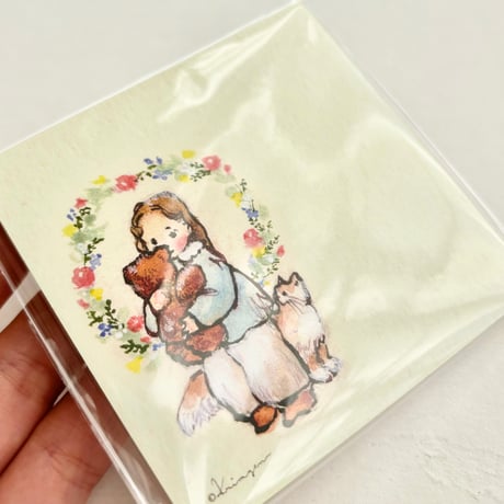 "Cat and Girl (Flower Children)" メモ張