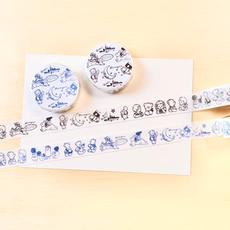 Washi tape  "Blue and White 15mm"　マスキングテープ