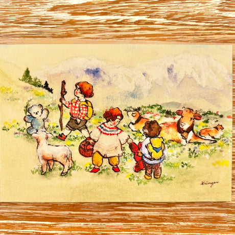 Three Kids Hiking ポストカード