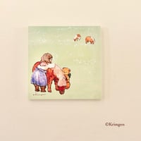 "Miniature Horses in Farm" memo pad  牧場のメモ帳