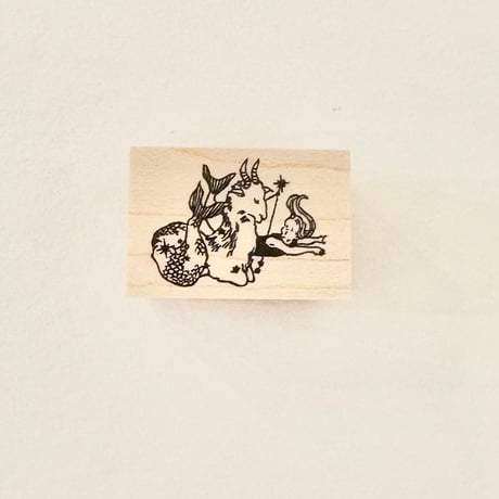 No.68: "Capricorn" rubber stamp  やぎ座のハンコ