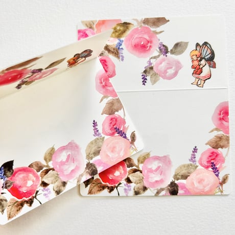 Message Card & Sealing Sticker Set (Butterfly Fairies) *終売