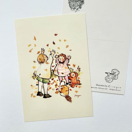 "Autumn Leaves" postcard (秋の葉 ポストカード)