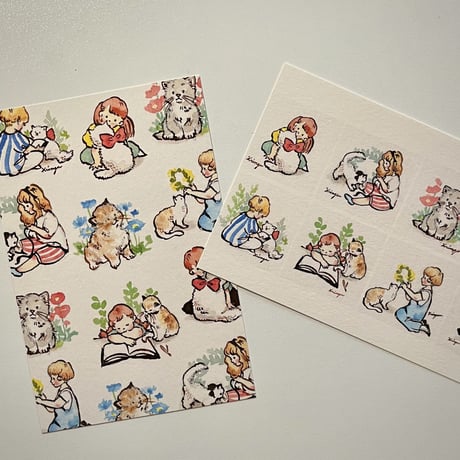 Children and Kittens　ポストカード２種類セット