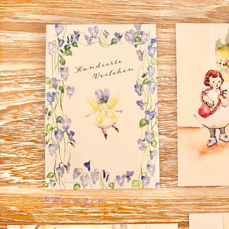 26K-14 Kandierte Veilechen postcard（すみれのさとうづけポストカード）
