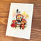 Bear Reading on a Chair ポストカード