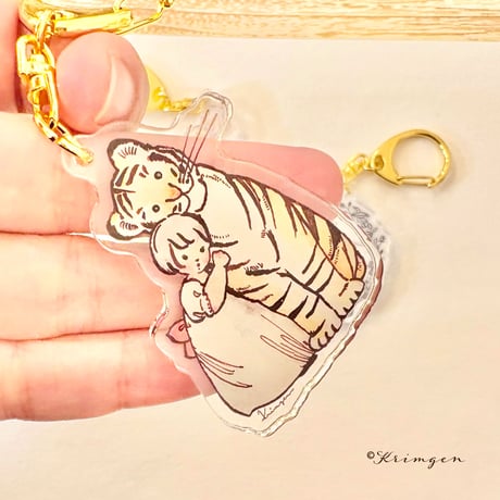 アクリルキーホルダー「虎と少女」(Acrylic Charm)