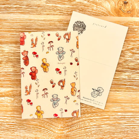 復刻版ポストカード "Squirrels and Bears"