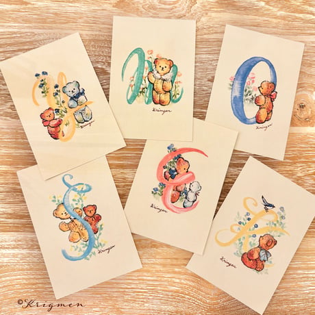 25K-10: "S (with bear)" postcard
