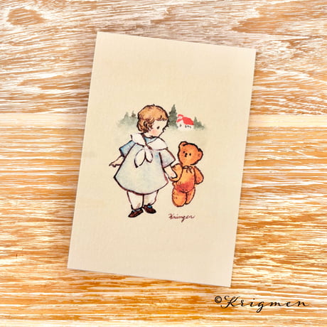 25K-30: "Light Blue Dress" postcard