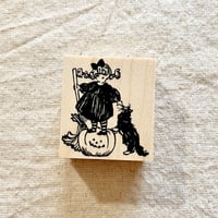 No.184: Witch on Pumpkin はんこ